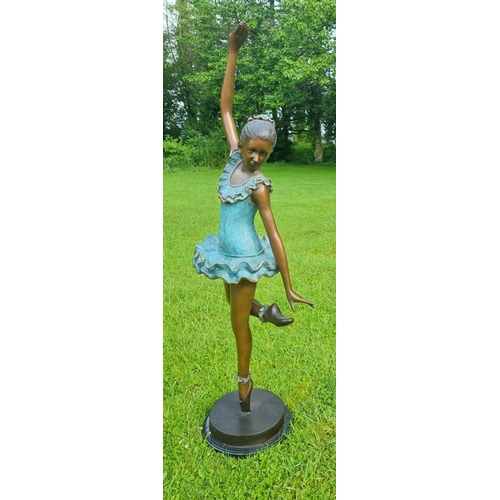 492 - A fabulous Bronze Sculpture of a Ballet Dancer. H 143 cm approx.