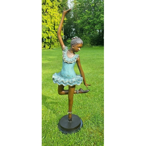 492 - A fabulous Bronze Sculpture of a Ballet Dancer. H 143 cm approx.