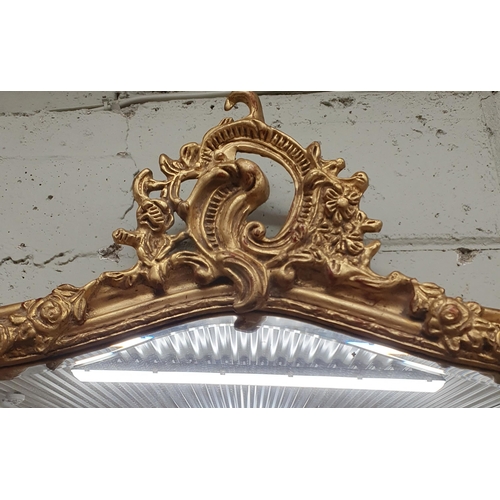 3 - A really good Timber and Plaster Gilt Overmantel Mirror with highly pierced cartouche top with bevel... 