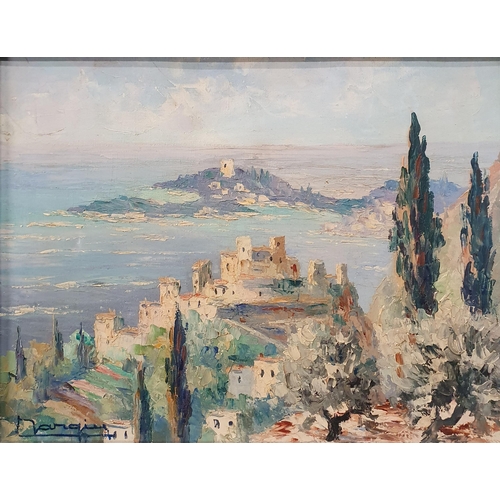 47 - A 20th Century Oil on Canvas of an Italian scene. Signed indistinctly LL., along with a 20th Century... 