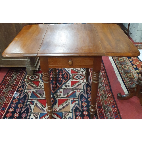 9 - A Georgian Mahogany Pembroke Table of narrow proportions of neat size with single drawer frieze on t... 