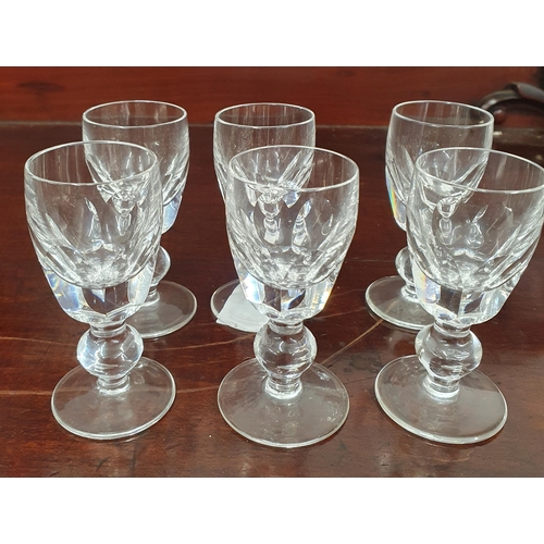 484 - A nice set of six early Waterford Liqueur Glasses.
H 8 cm approx.