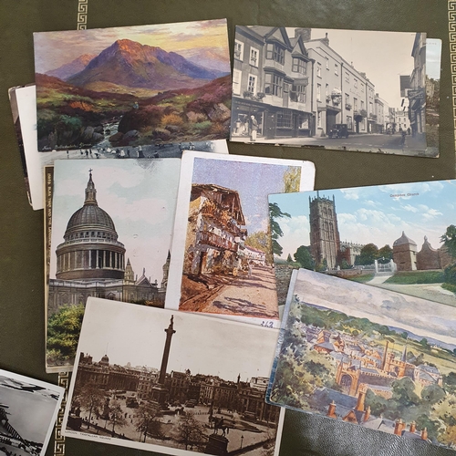 35 - A good quantity of 19th Century and later British Postcards to include Military examples.