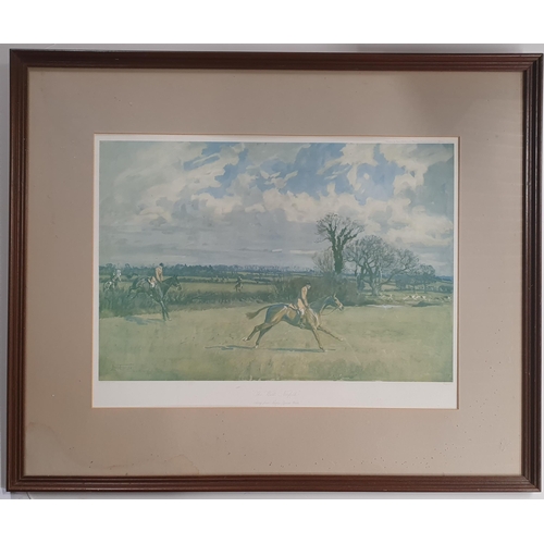 64 - A coloured Print after Lionel Edwards of a hunting scene. 60 x 73 cm approx.