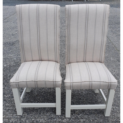 498 - Three painted high Stools along with two painted Chairs. Stools H 110 x W 43 x D 43 cm approx.