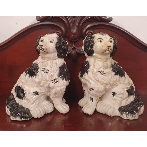 507 - A Pair of Staffordshire dogs along with a Ridgeway meat platter.