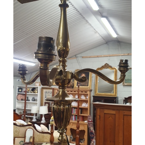 514 - A 3 branch Brass ceiling light