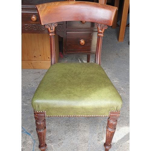 503 - A good single William IV Chair with carved back.
H 88 x W 48 x D 48 cm approx.