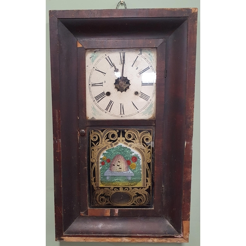 527 - A early  19th Century Clock .
H 66 x W 39 x D 11 cm approx.