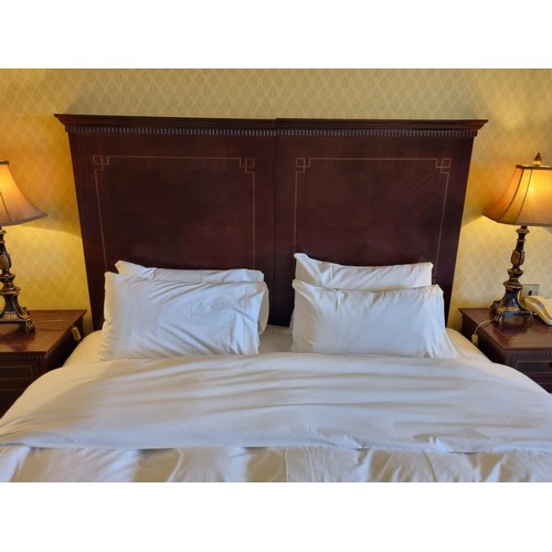 108 - Mahogany Veneered Twin Headboards. Height 103 x W 94 cm approx. (Please note this is a Generic Photo... 