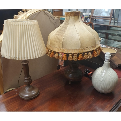 186 - A group of three early 20th Century and later Table Lamps.