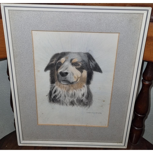 911 - A John Hickin Watercolour of a Dog.