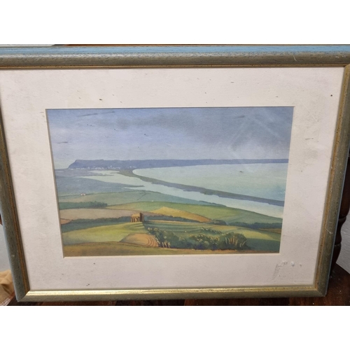 916 - A framed Seascape Print.