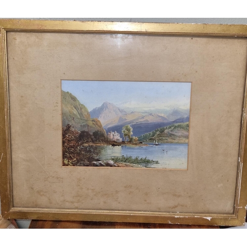 917 - A 19th Century coloured Print of a Mountainous scene.