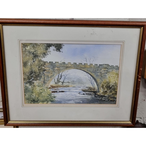 926 - A 20th Century Watercolour of Abbey Bridge by Eric Thompson. Signed LL.   26 x 37 cms approx.