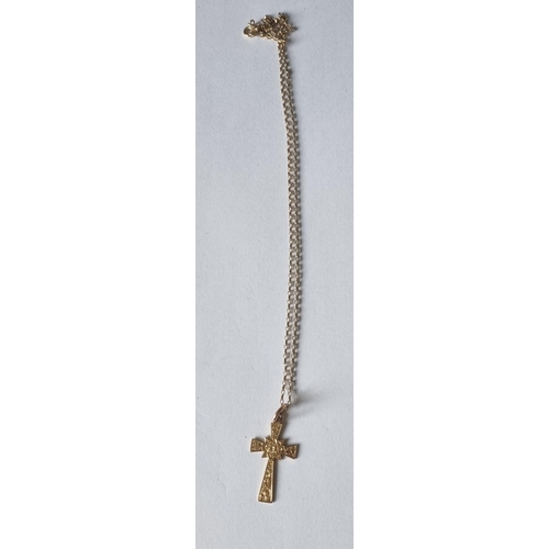 427 - An Antique Gold Cross and Chain.