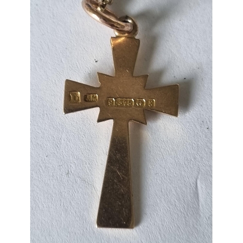 427 - An Antique Gold Cross and Chain.