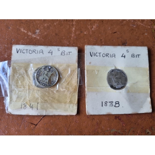 401 - Two 19th Century four pence pieces. 1841 and 1838.