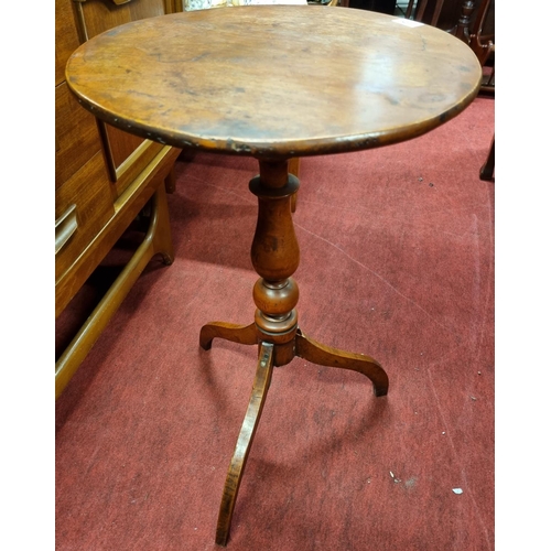 46 - A 19th Century Wine Table in need of some restoration. H 70 x D 42 cm approx.