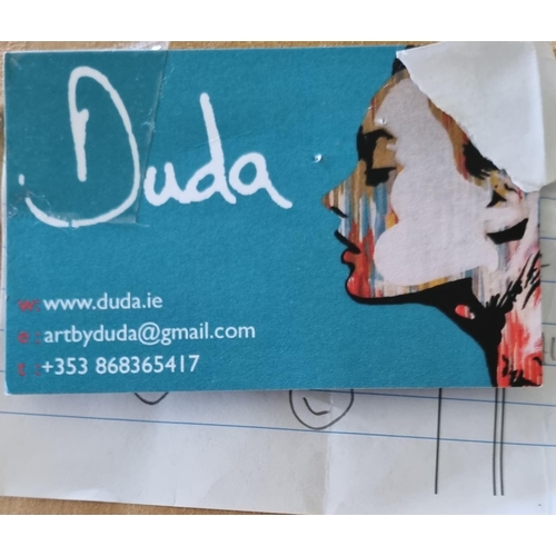 22 - David Uda ( Duda). A spray Oil on Canvas of a French Actress. Signed Duda LR.
Born in 1980, Dublin-b... 