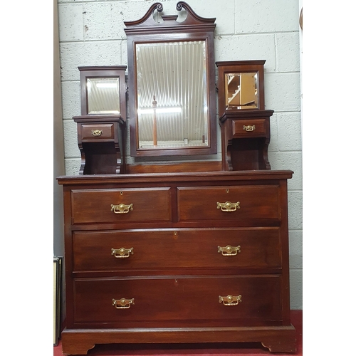 127 - A 19th century Mahogany Dressing Table with bevelled mirror glass.
H 180 x W 107 x D 51 cm approx.