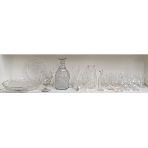 132 - A 19th Century Irish Decanter along with other items