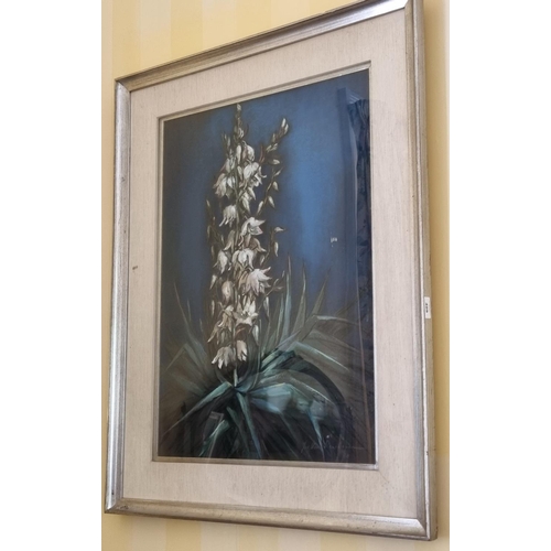 154 - A 20th Century Pastel still life of Foxgloves. Indistinctly signed LR.  70 x 50cm approx.