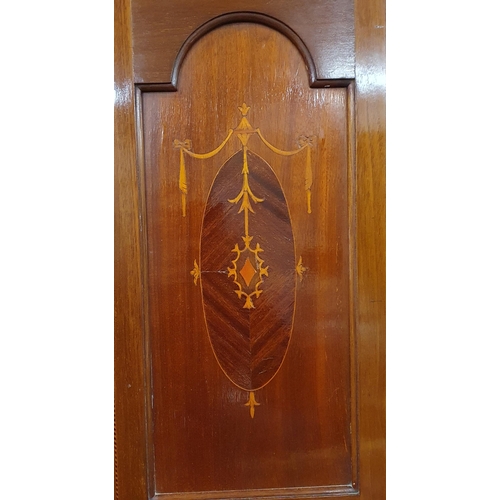 174 - An Edwardian Mahogany and Inlaid single door Wardrobe. H 197 x W 112 x D 46 cm approx.