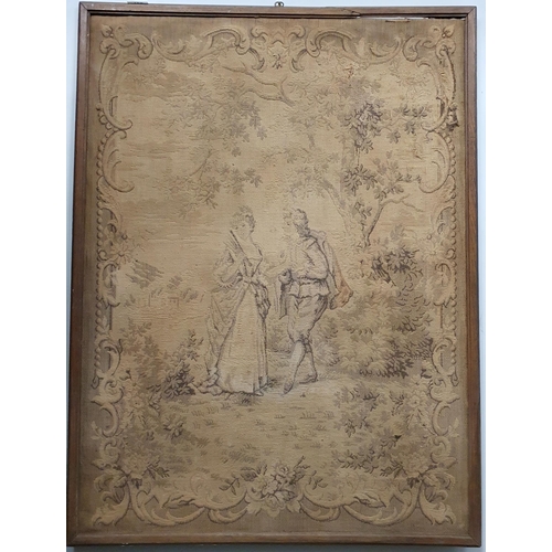 198 - A 19th Century framed Tapestry style panel.
H 87 x W 65 cm approx.