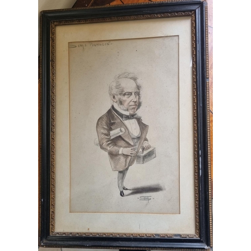 214 - A 19th Century Watercolour of a Gentleman. Monogrammed LR. 16 x 25 cm approx.