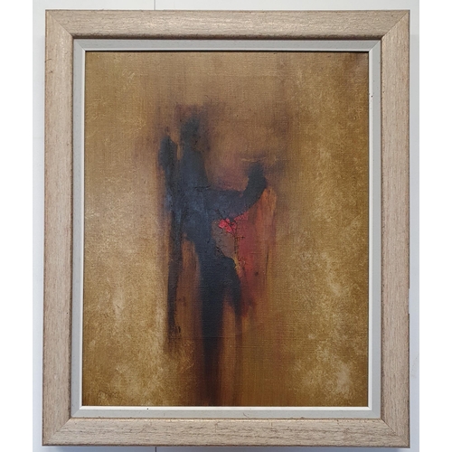 282 - Gerard Davis; A late 20th Century Oil On Canvas Abstract 'form in red' signed and dated LL '80.
H 50... 