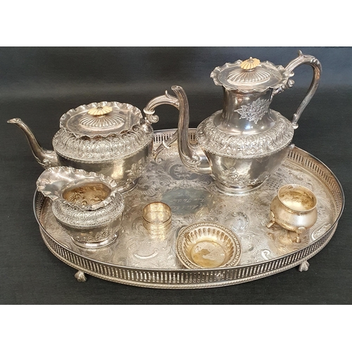 284 - A large quantity of Silver Plate to include  Trays, Teaset, Serving Dishes etc.