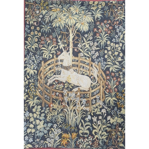 313 - A Tapestry Panel depicting a Unicorn. 60 x 90cm approx.