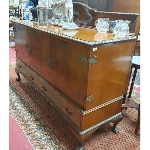 352 - A good early 20th Century Mahogany Sideboard with fully fitted interior brass mounted plates, rope e... 