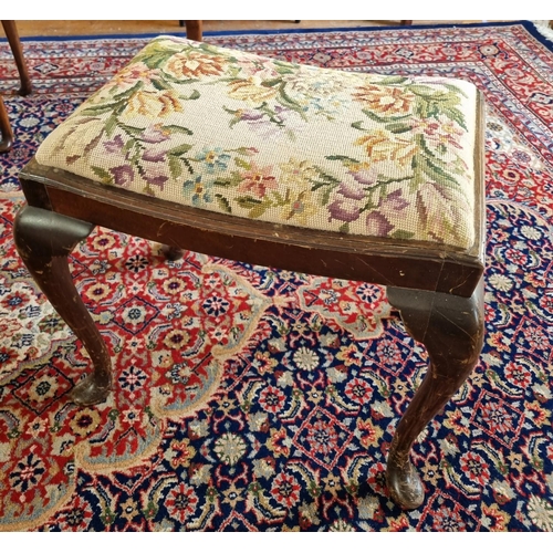 479 - An early 20th Century Mahogany oval Stool with cabriole supports. 50 x 36 x H 47cm approx.