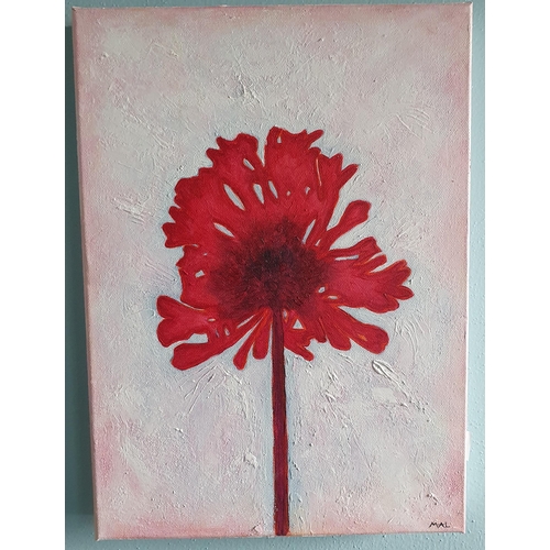 480 - M A Lawlor 'Bloom' Oil on Canvas, signed and titled verso. 25 x 35 cm approx.