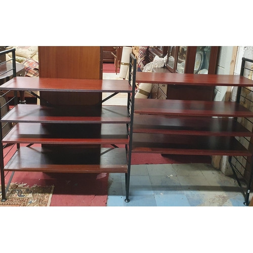 500 - An eight shelve Laddered open Bookcase.
with side rails and matters base . Can also be doubled up wi... 