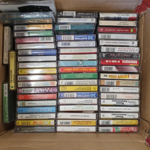 524 - A box of Vintage Toys , cassette tapes and and small quantity of Jewelry .