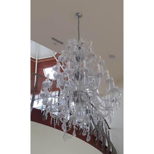 487 - A Magnificent Crystal Chandelier, over 7 FT High , 36 Branch 3 tiered. Initially purchased for over ... 