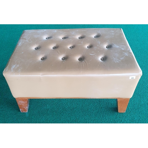 486 - A Leather effect Bench.
H 47 x 83 x 52 cm approx.