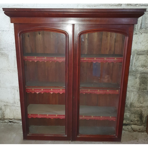 969 - A 19th Century Mahogany 2 door glazed Bookcase Top.