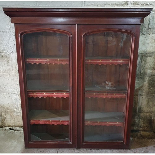 969 - A 19th Century Mahogany 2 door glazed Bookcase Top.