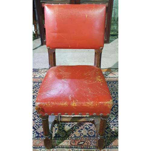 976 - A 19th Century Continental Red Leather Chair.