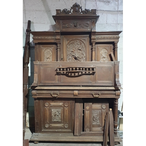 994 - A very elaborately Carved Large Timber Continental Cabinet .