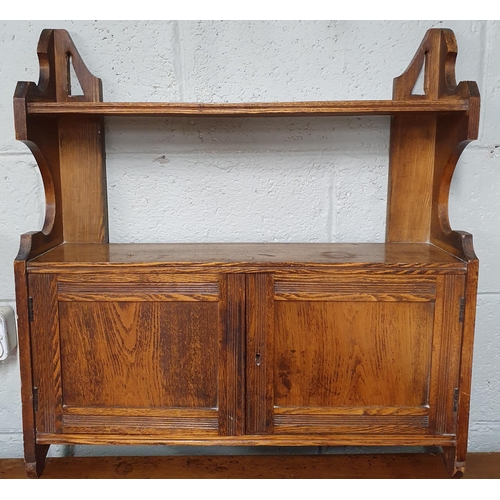 105 - A 19th Century Pitch Pine two door Wall Bracket.
W 59 x D 17 x H 61 cm approx.