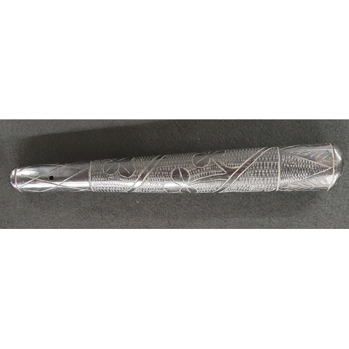 175 - A good Irish highly carved Oak Baton. L 30 cm approx.