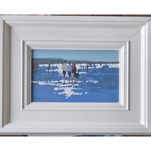 594 - John Morris, Oil on board ' Ballybunion' signed lower right. 13 x 24 cm approx.