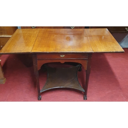 574 - A good 19th Century Mahogany Side Table with drop leaves. W 61.5 x 126 x H 72 cm approx.