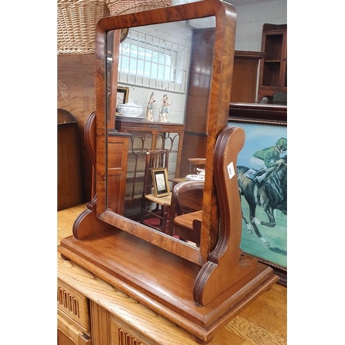 563 - A Regency Mahogany Crutch Mirror. 60 x 32 x H 71 cm approx.