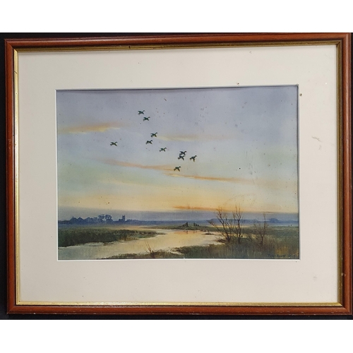 586 - Two Vernon Ward coloured Prints of Ducks landing.
43 x 53, 31 x 29 cm approx.